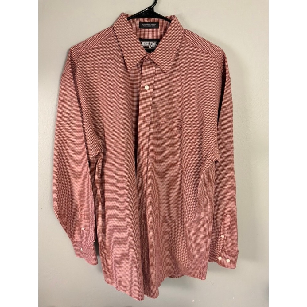 Resistol Rodeo Gear Western Shirt Mens Large Red Check Button Down